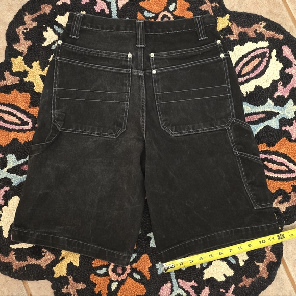 🔥🔥 Y2K Jordache Black Denim Carpenter Jean Shorts🔥🔥 Size 32 Fits Like 31 - Picture 7 of 7